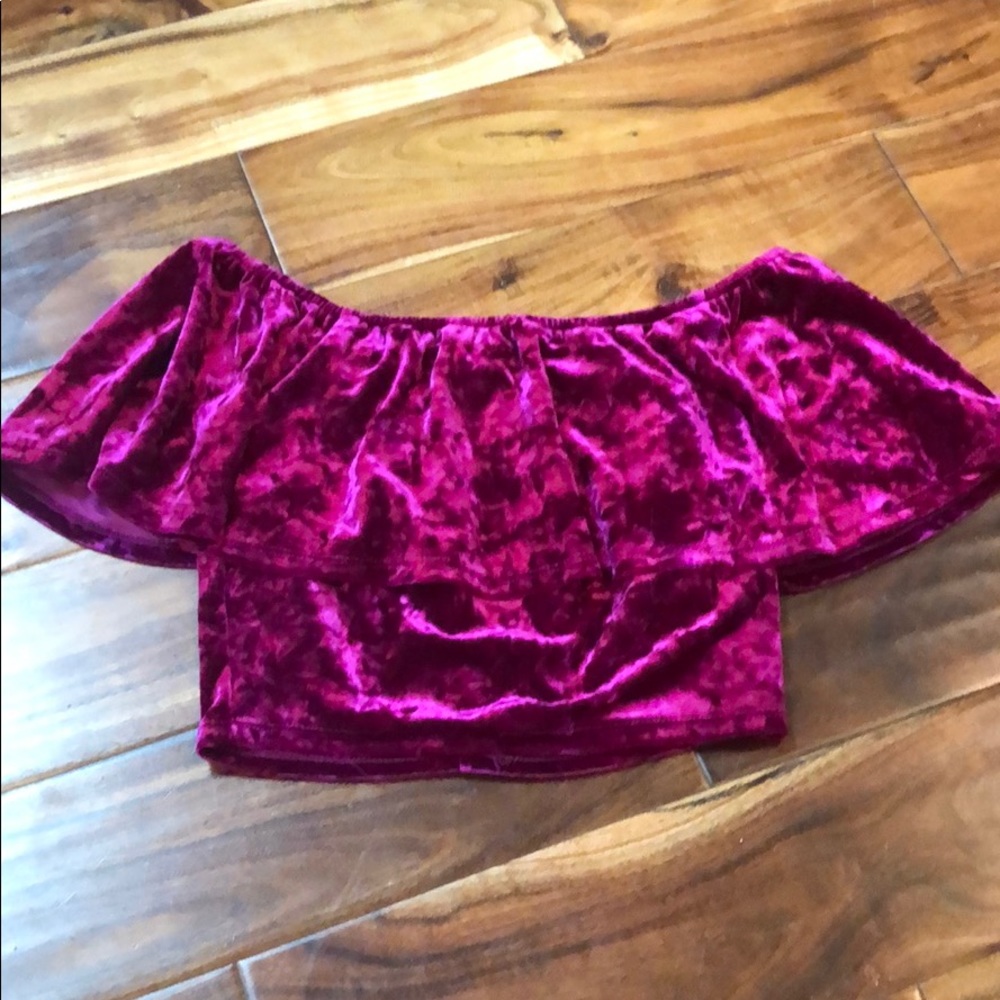 Off the shoulder crop top